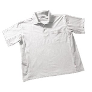 MALAYSIA, WHITE SHORT-SLEEVED POLO SHIRT SIZE L (C52)