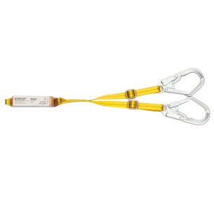 DOPPIO FETTUCCIA regolabile 1,50-2 m, con assorbitore e moschettoni