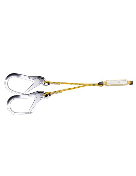 DOUBLE ROPE 1.8 m, absorber+supermaxi carabiners 110 mm