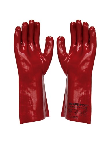 CHEMPLUS, PVC glove for chemicals, 35 cm long