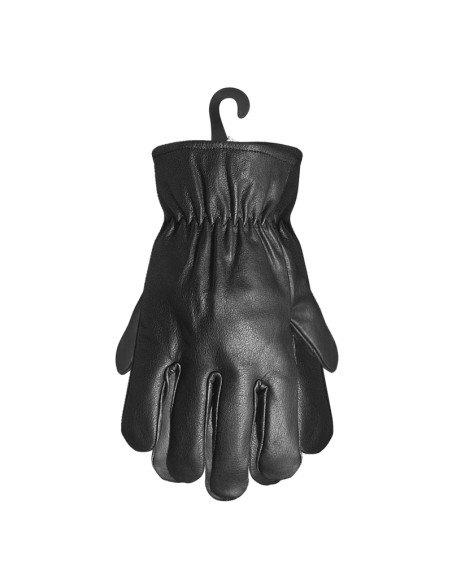 DORNEDA-BLACK, Guanto pelle hydro nera, fodera inverno