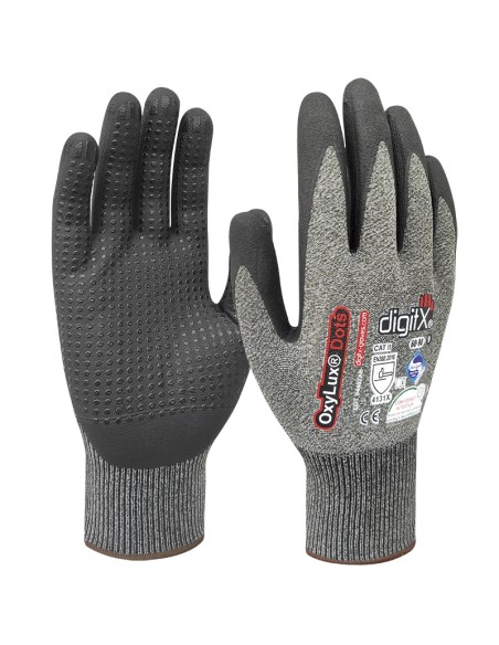 OXYLUX Dots, gant avec points en nitrile sur la paume