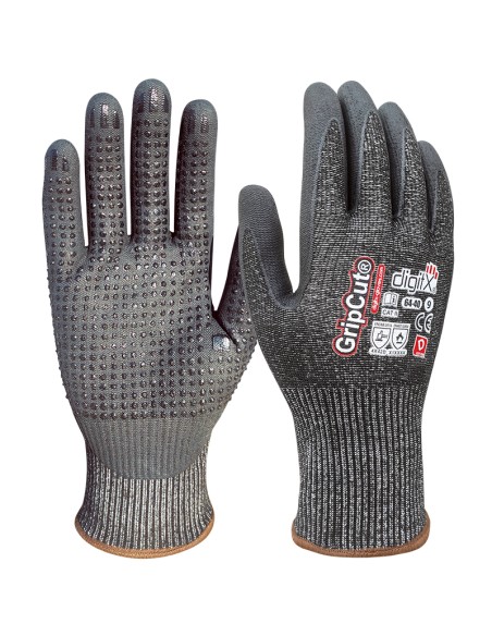 GRIPCUT, Gant Anticoupure D et Thermique avec points sur la paume