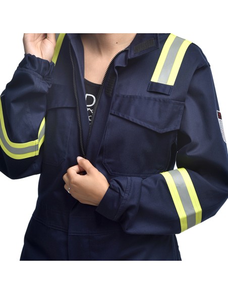 ARAPRO, combinaison multiprotection bleu marine avec bandes réfléchissantes