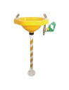 DOUCHE OCULAIRE EN PVC, avec poignée blanche-jaune