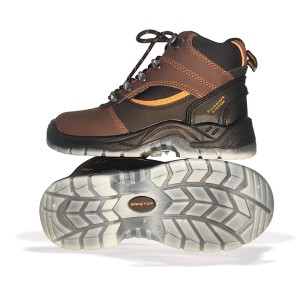 BAMIO, bota S1P de couro bovino marrom