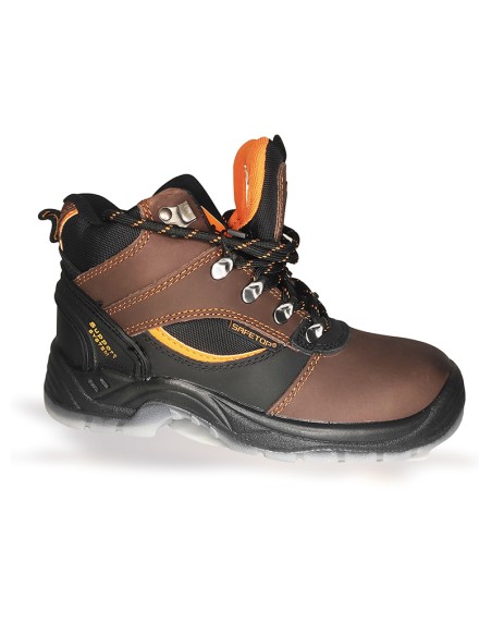 BAMIO, botte S1P en cuir bovin marron