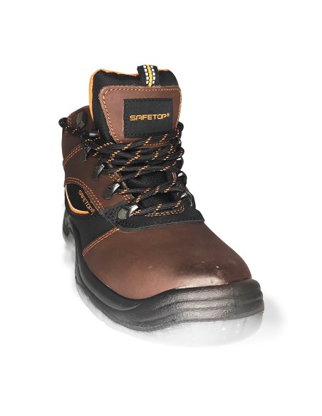 BAMIO, stivale S1P in pelle bovina marrone