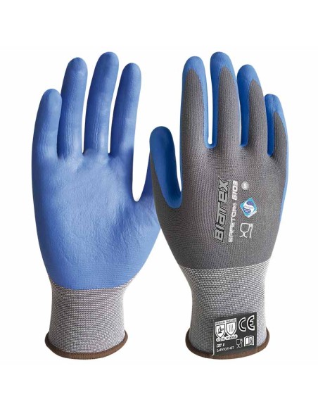 BIATEX, blue nitrile gloves for food use and heat resistance