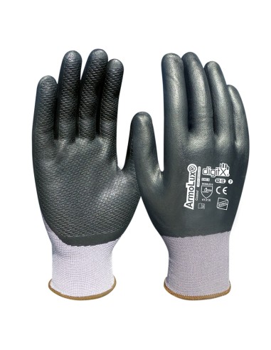 ARMOLUX Coated, nitrilhandske med ränder i handflatan