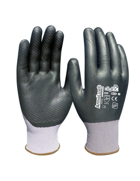 ARMOLUX Coated, gant en nitrile avec rayures sur la paume