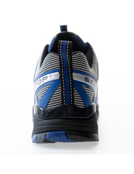 PERLIO Blue, blue S1P shoe made of metal-free microfibre