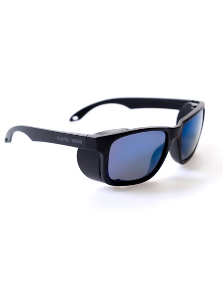 PACIFIC BLUE, universal safety glasses with mirrored blue lens, 1F