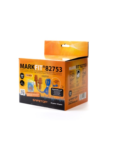 MARK-FIT, bouchon réutilisable démontable, boîte de 50 paires SNR 32