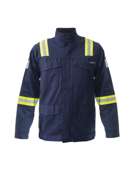 ARAPRO, multi-protection navy blue jacket with reflective tape