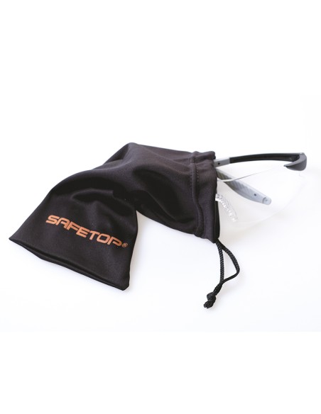 Polyester glasses case in flexible black