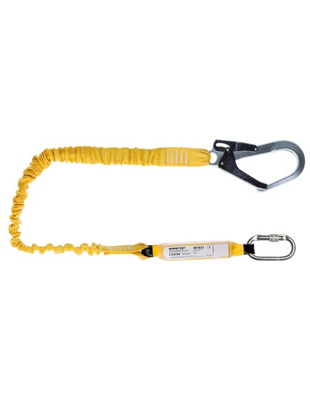 ELASTISK REM 1,8 m, med stötdämpare och karbinhakar