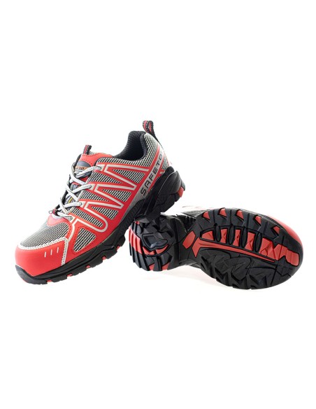 PERLIO Red, S1P red microfibre metal-free shoe