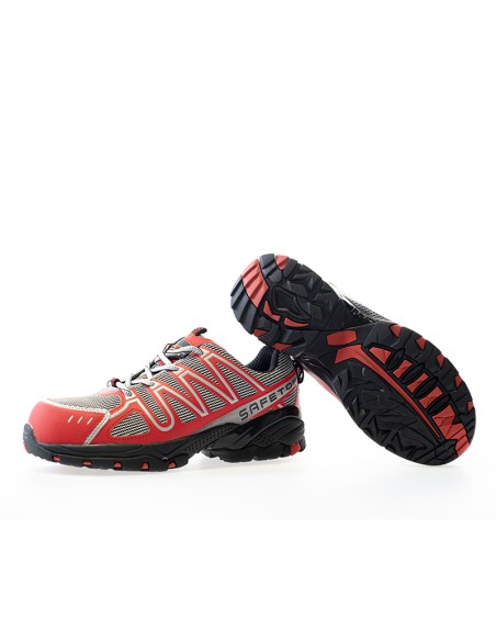 PERLIO Red, chaussure S1P rouge en microfibre sans métal