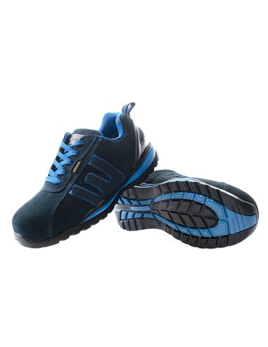 BAIO Bleu, chaussure S1P en cuir nubuck semelle EVA sans métal