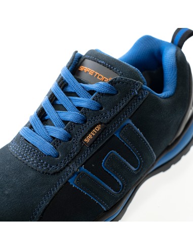 BAIO Blue, S1P nubuck leather shoe with EVA sole, metal free