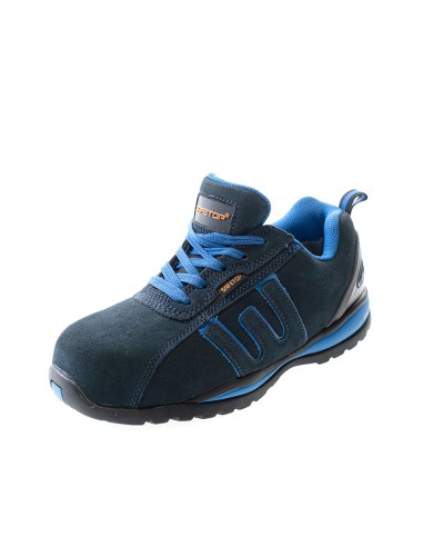 BAIO Bleu, chaussure S1P en cuir nubuck semelle EVA sans métal