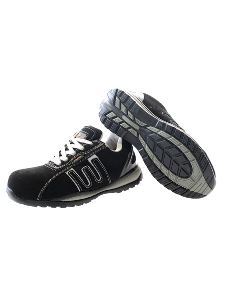BAIO الرمادي-الأسود، حذاء S1P nubuck بنعل EVA بدون معدن