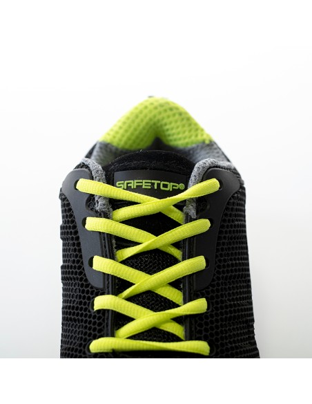 MARIO, chaussure S1P de sport noir-vert sans métal