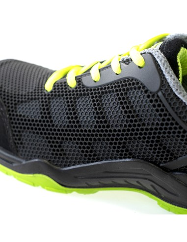 MARIO, sapato S1P esportivo preto-verde metal free