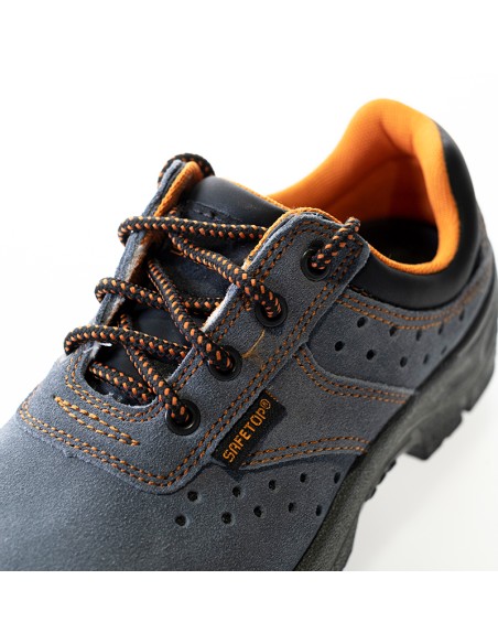 INCIO, luftad blå nubuck S1P-sko