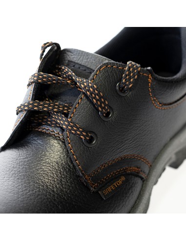 DUMIO, scarpa S1P in pelle di bovino nera con lacci