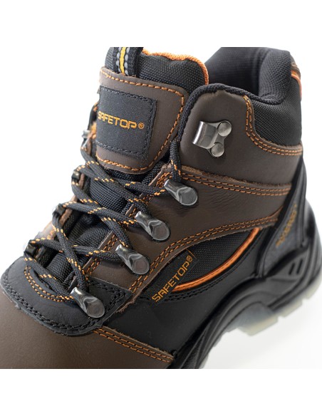 BAMIO, S1P brown cowhide boot