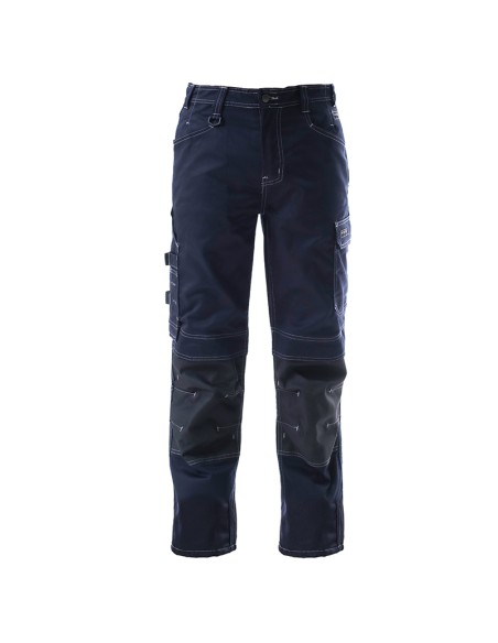 TRIVES, מכנסי סטרץ' כותנה אוקספורד כחולים, מידות S-3XL
