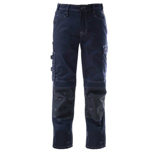 TRIVES, מכנסי סטרץ' כותנה אוקספורד כחולים, מידות S-3XL