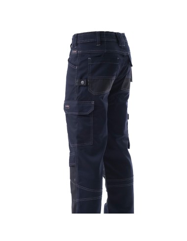 TRIVES, Stretch trouser cotton Oxford blue, sizes S-3XL