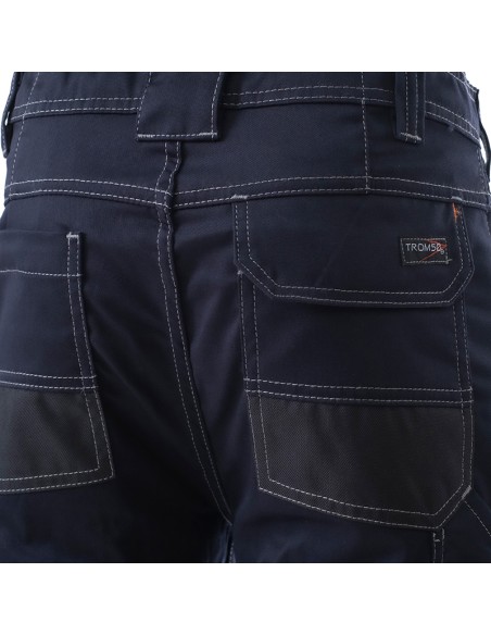 TRIVES, pantalon Stretch coton Oxford bleu, tailles S-3XL