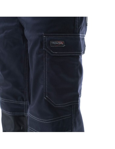 TRIVES, calças Stretch algodão Oxford azul, tamanhos S-3XL