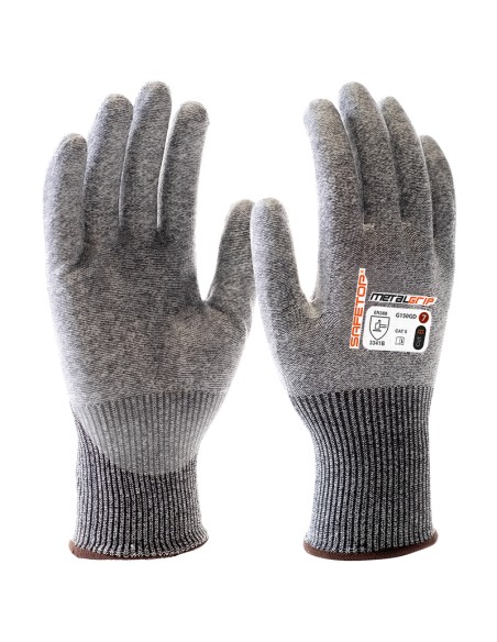 METALGRIP, כפפת אנטי-חיתוך B גמישה אפורה עם ציפוי בכף היד