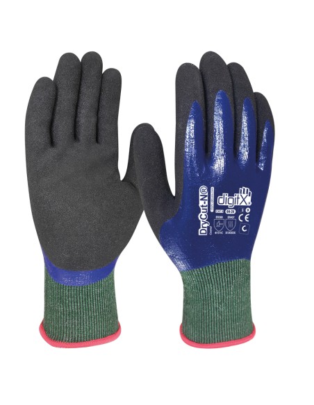 DryCut-N, Guanto anti-taglio C, nitrile 18G impermeabile