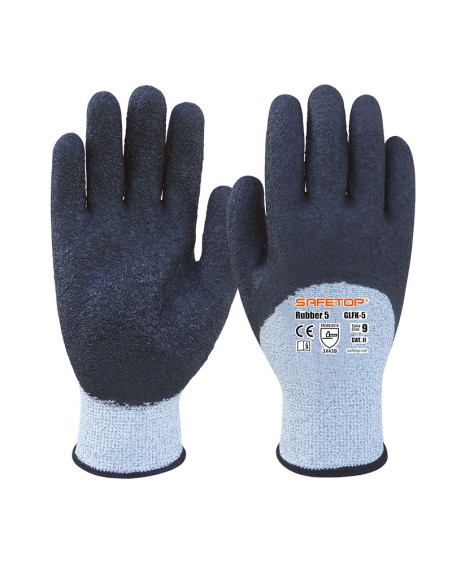 RUBBER-5, guanto antitaglio B di lattice ruvido