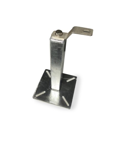 ANCHOR POST BASE, W/ 200x200 BASE+400mm POST+ATTACHMENT RING