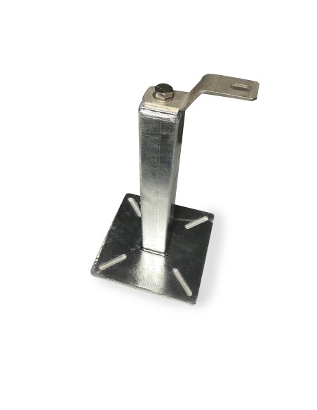 ANCORAGEM POSTE, C/BASE DE 200x200+POSTE 400mm+ANEL DE ENGATE