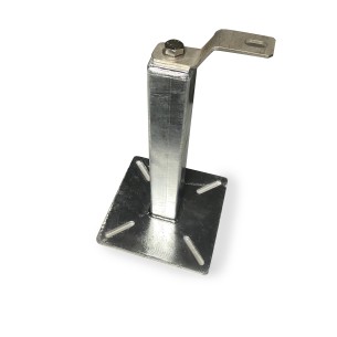 ANCRAGE À POTEAU, AVEC BASE 200x200+POTEAU 400mm+ANNEAU D'ATTACHE