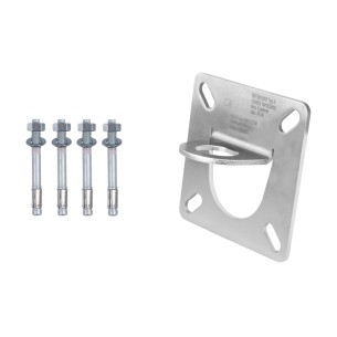 Conjunto de Ancoragem Placa de aço para 3 pessoas para Betão com parafusos