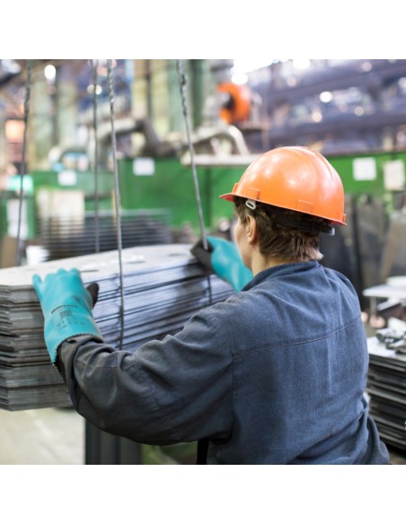 FLEXTRIL, nitrilhandske för livsmedel+kemikalier+100º belagd