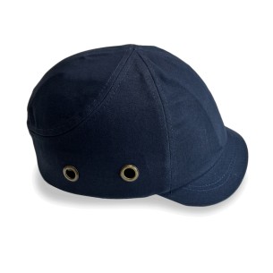 Sports Helmet-Cap, navy blue, short visor, EN812