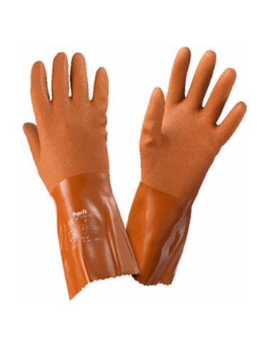 REDGRIP, כפפה מכנית-כימית PVC, מחוספסת, גמישה