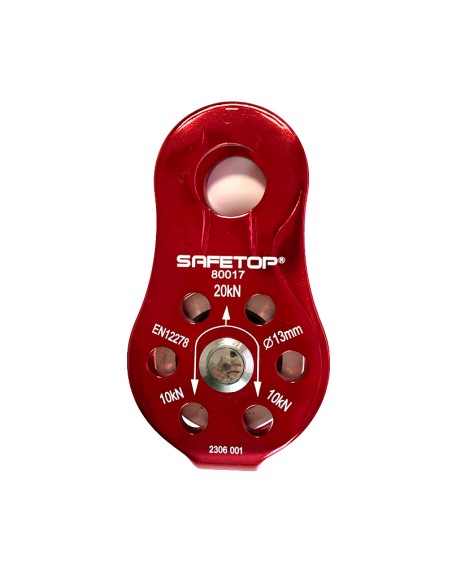 Aluminiumsblock, 20 KN, för rep maxdiameter 13 mm