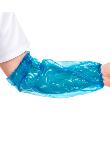 Blå PE-ärm 40x20cm, förpackning med 100 enheter