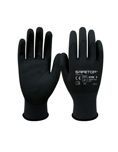 FEATHER TASK, synthetic polyurethane black glove